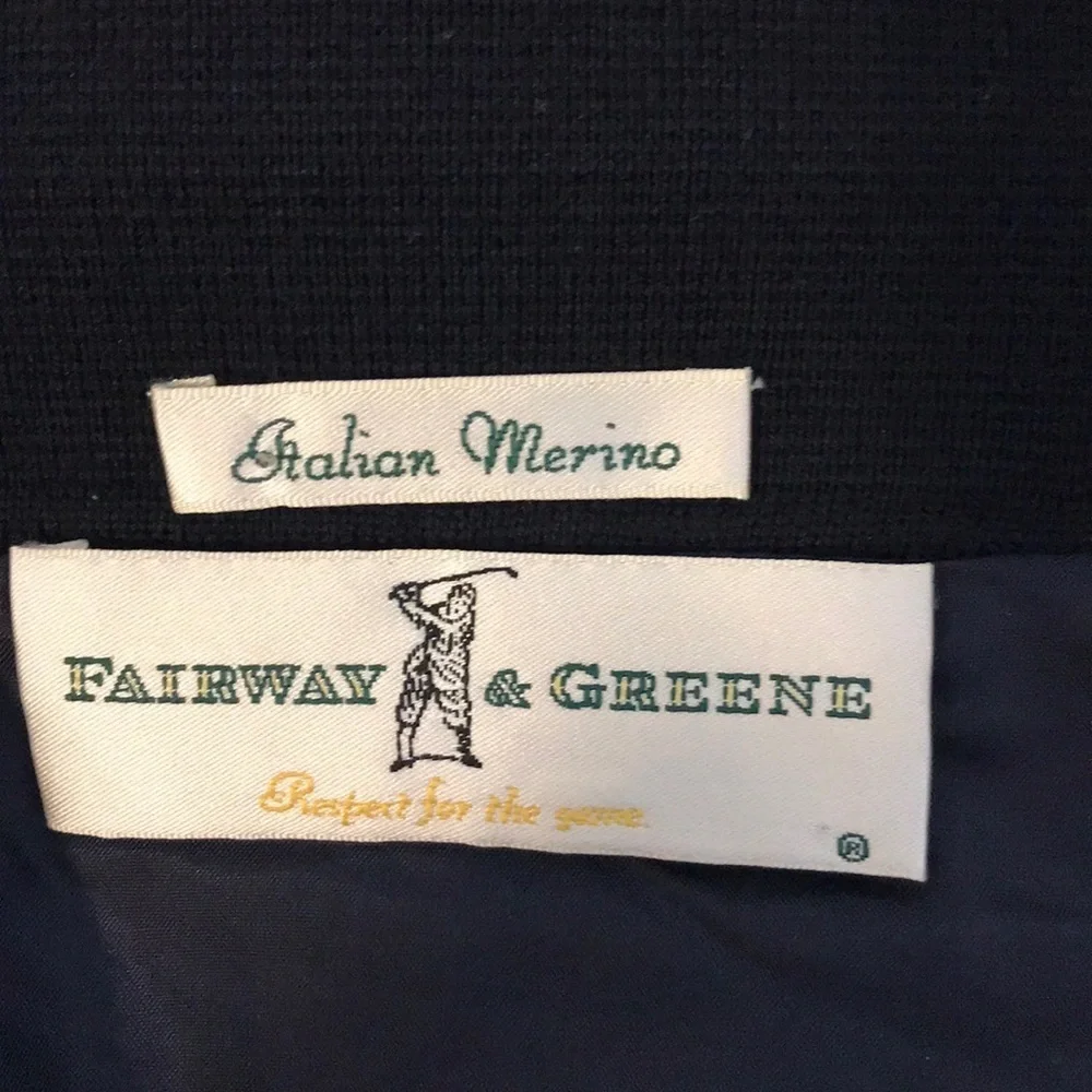 Fairway and Greene Mens 1/4 Zip  Argyle Wool Wind Vest